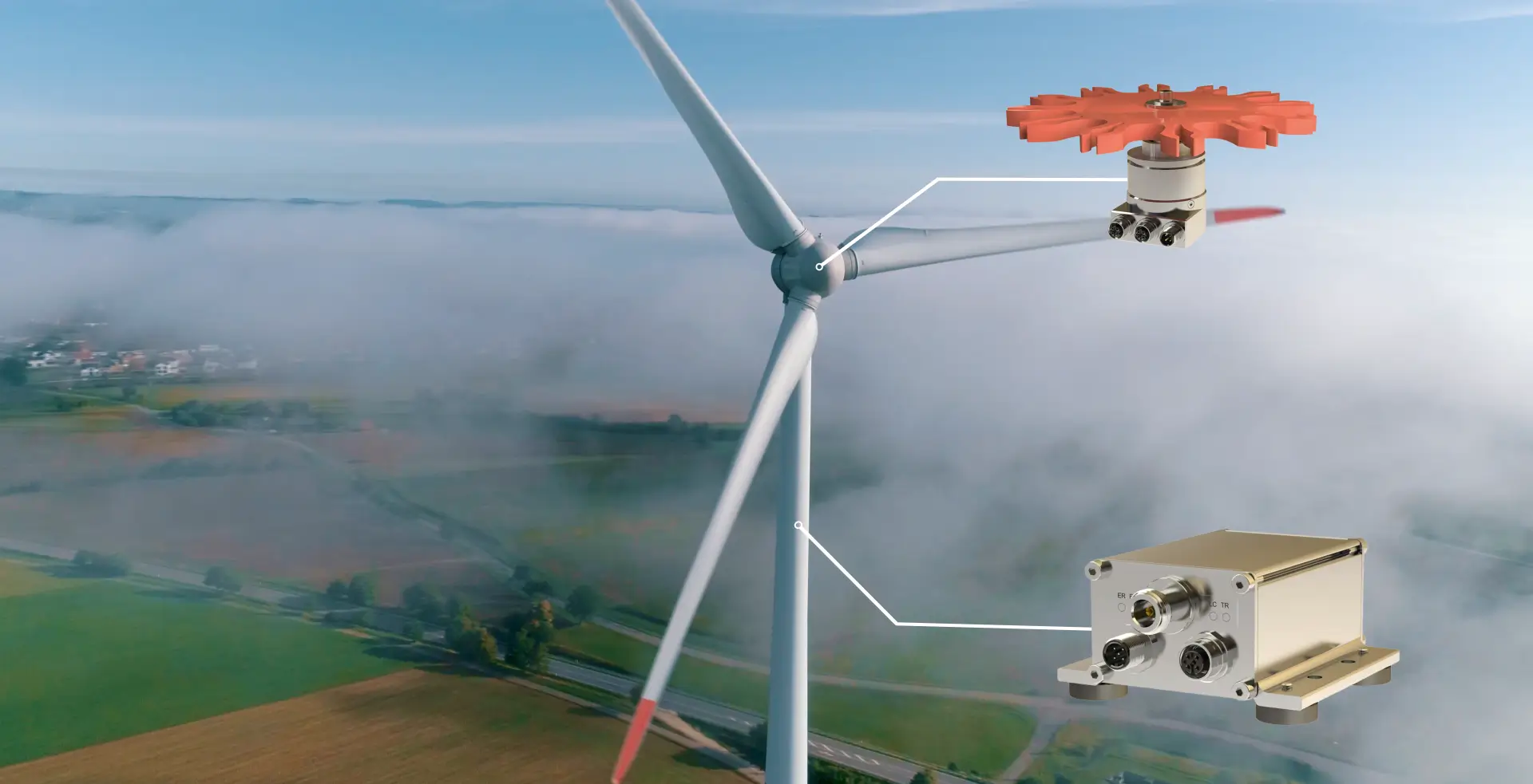 Industriële sensoren zijn ook te vinden in windturbines. Procim levert de op maat gemaakte Industriële sensoren voor de windmolen